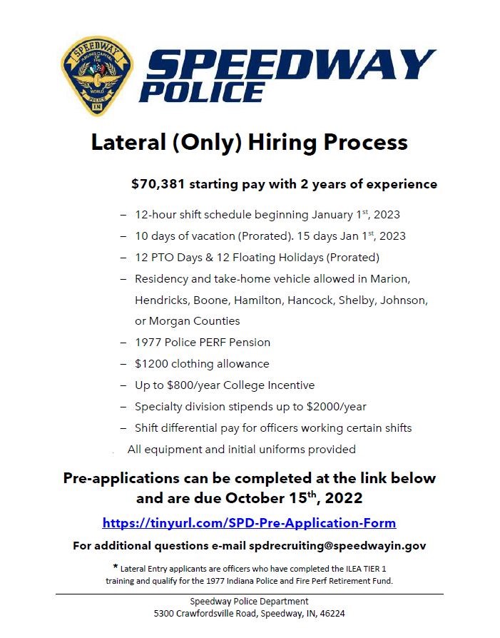 police hiring flyer