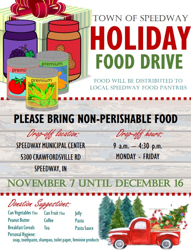 Holiday food drive graphic