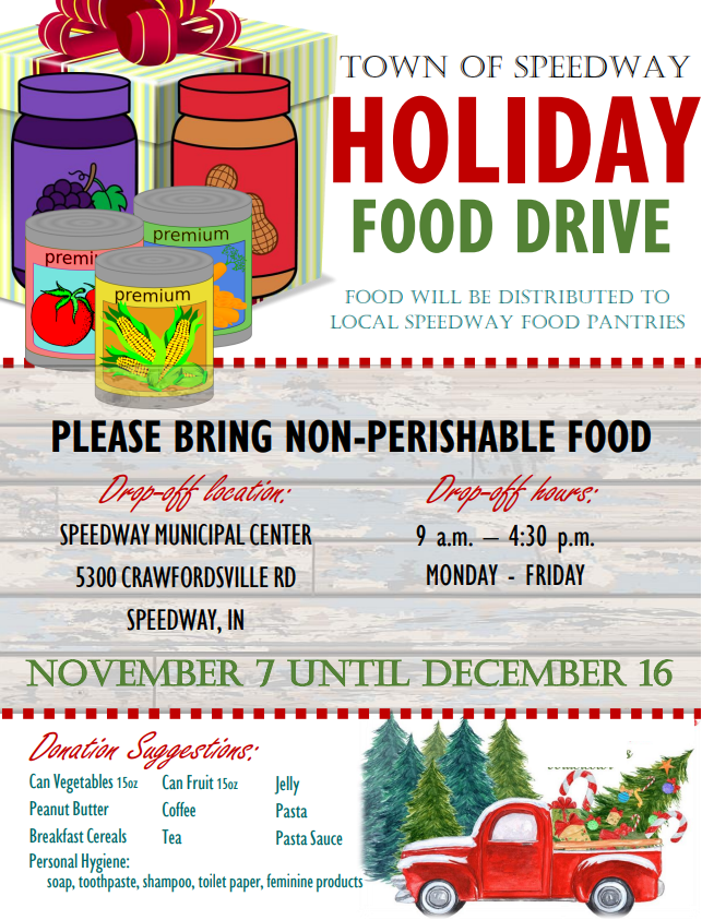 Holiday food drive flyer