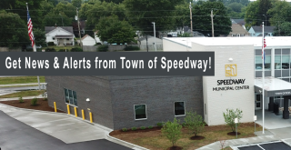 Get News from Town of Speedway and arial photo of Speedway Municipal Center