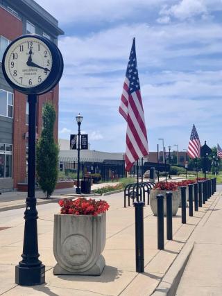 US Flags on Main Street