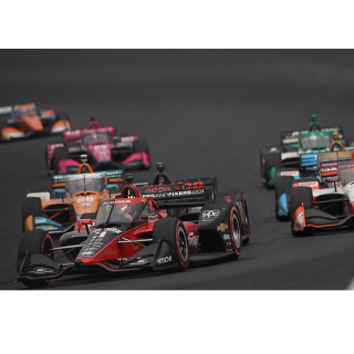 Grand Prix race cars on track
