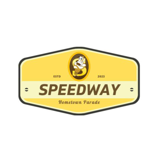 logo with sparkplug and text speedway hometown parade