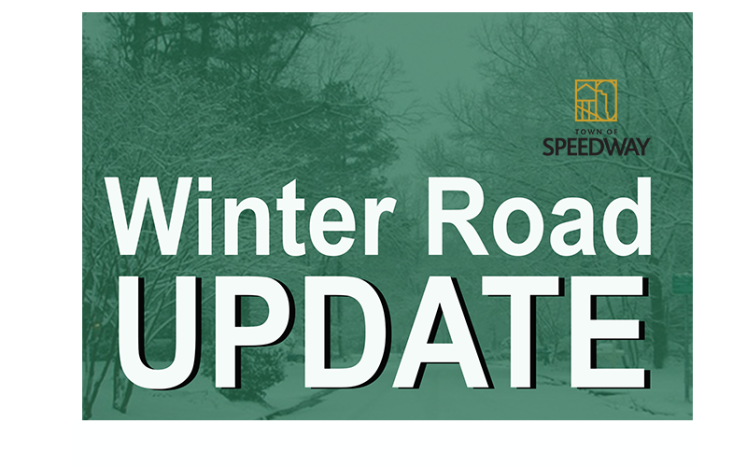 Text that reads Winter Road Update